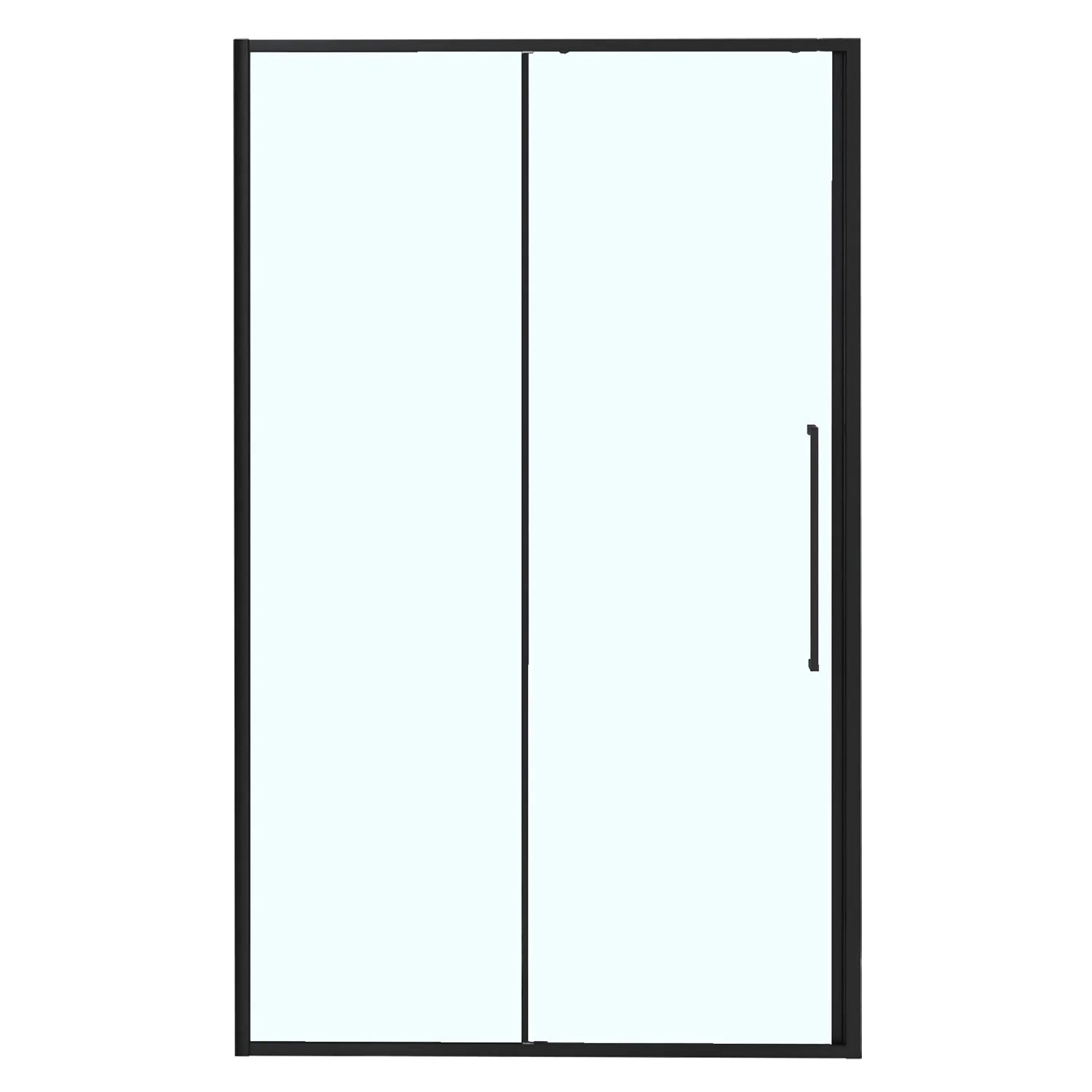 Душевая дверь Azario SHANGHAI 1000х1950 раздвижная, прозрачное стекло 6 мм, профиль черный матовый (AZ-Y43-100-MB-CL) — фото №1