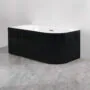 Ванна акриловая Azario LAGO BLANCO BLACK 1700х750х580 пристенная, левосторонняя, в комплекте с сифоном и металлической рамой, белый глянец/черный матовый (AZ-6724-1CLB 17075) — фото №3