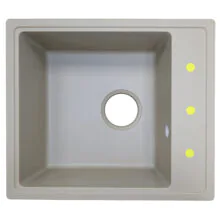 Кухонная мойка AZARIO Milas 480х420х197 кварцевая, прямоугольная, сифон в комплекте, цвет Песочный (CS00097666)