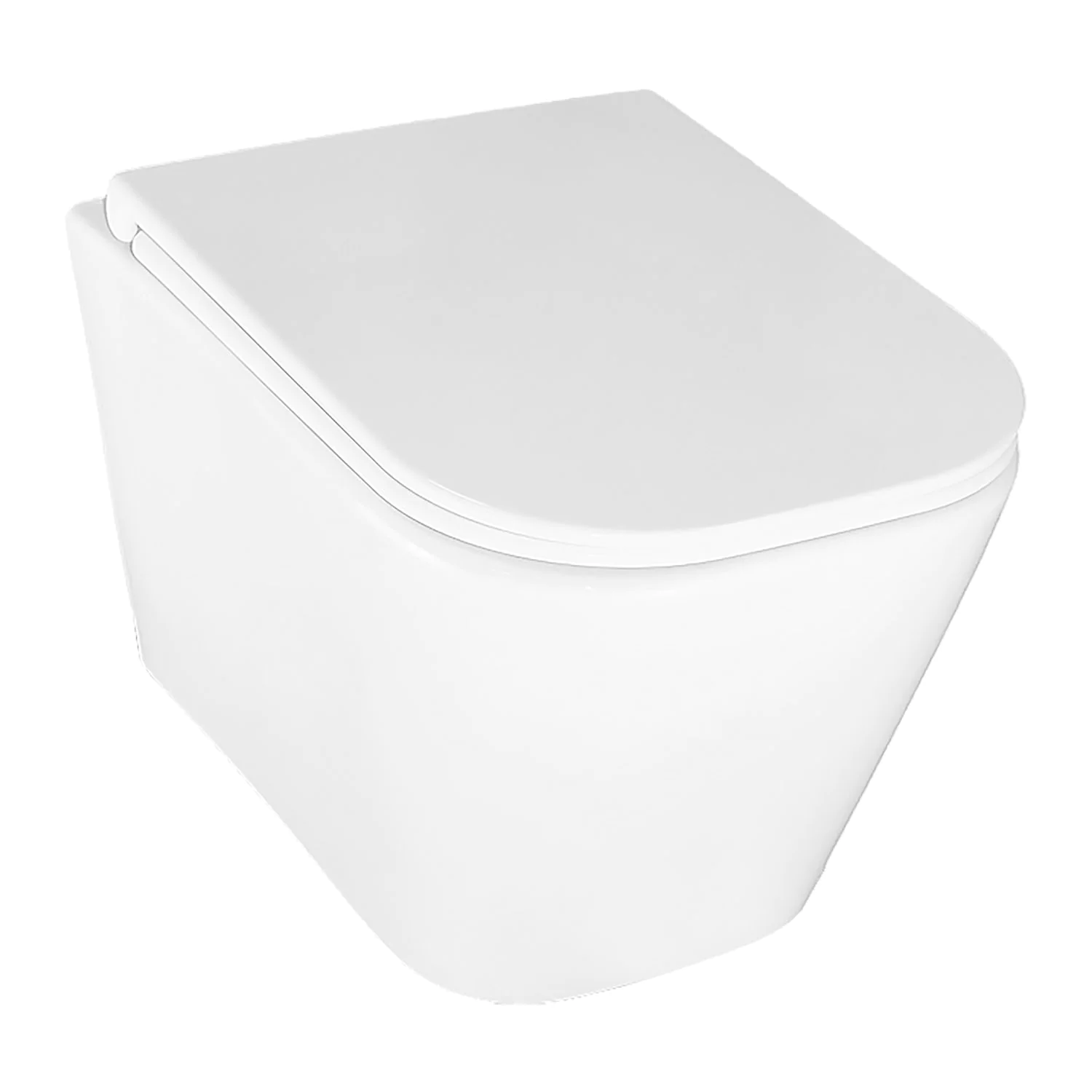 Унитаз подвесной Azario ESCONDA 345х490х350 безободковый, смыв «Скрытое Торнадо», с быстросъемным сиденьем микролифт (AZ-2805E) — фото №2