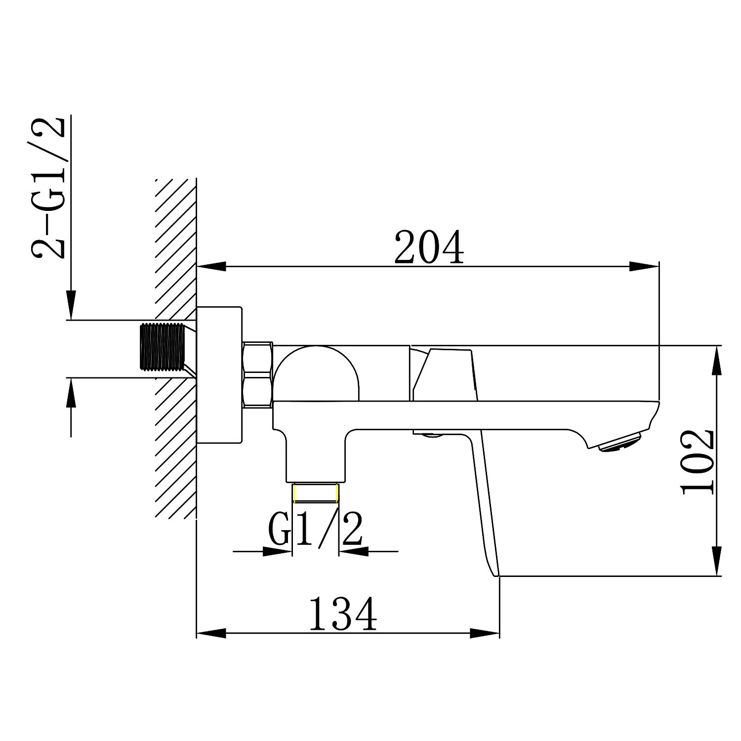 Cмеситель для ванны Azario Alanti с ручным душем, керамический картридж, шланг 150 см, графит (AZ-K3032GR) — фото №8