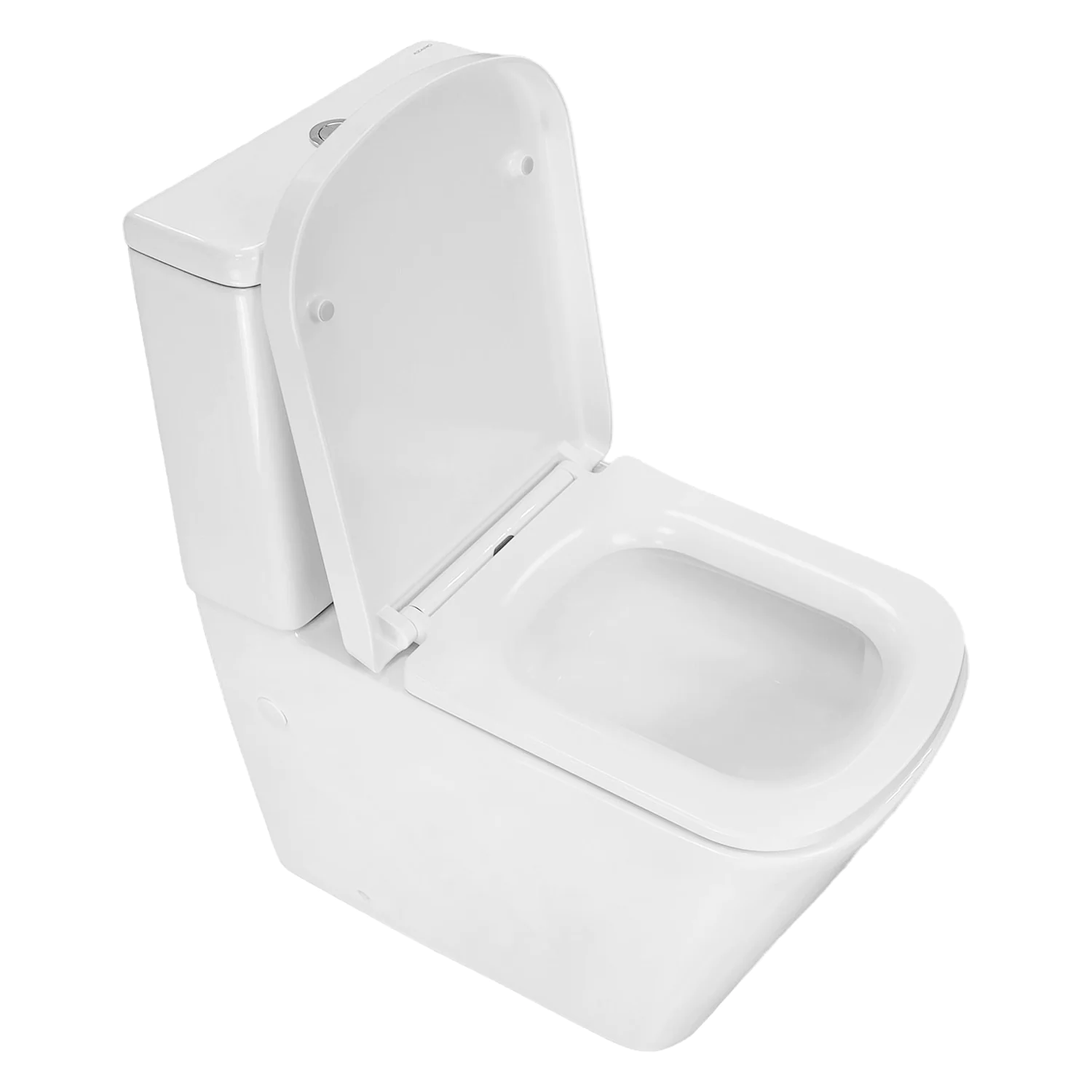 Унитаз-компакт Azario Terra 620х360х810 безободковый, система смыва «Скрытое Торнадо», в комплекте с быстросъемным сиденьем «Микролифт» (AZ-1373AT) — фото №3