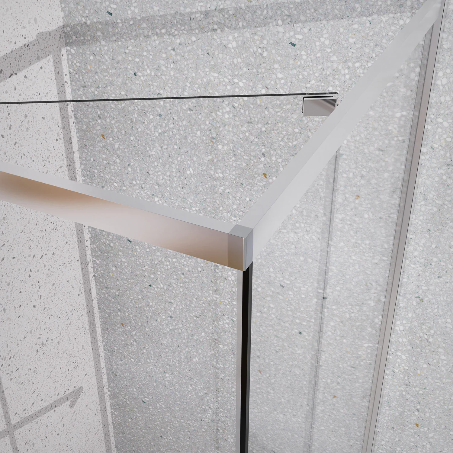 Душевое ограждение Azario MONAKO 900х900х1950 сдвижная дверь, прозрачное стекло 6 мм, профиль графит матовый (AZ-L47-90-MGR-CL) — фото №4