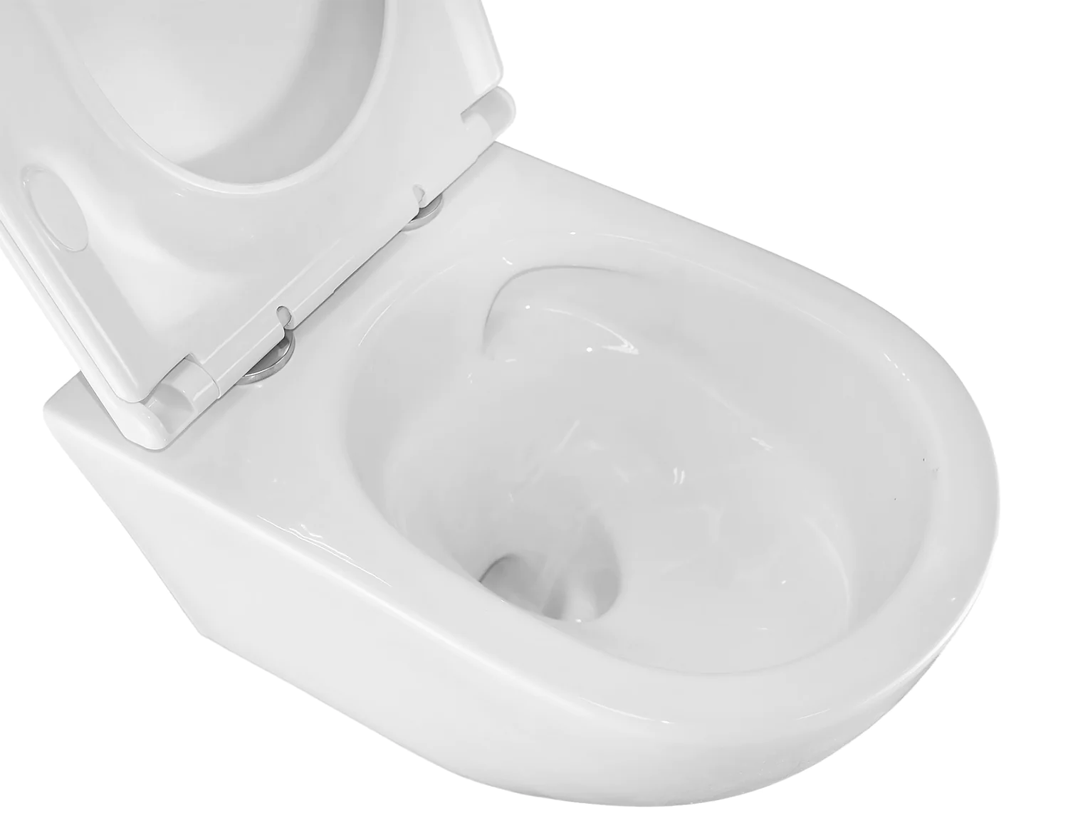 Унитаз подвесной Azario BONELLE 345х490х350 безободковый, смыв «Торнадо», с быстросъемным сиденьем микролифт (AZ-2801E) — фото №6