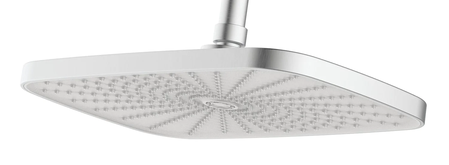 Душевая система Azario Conda с квадратным тропическим душем, керамический картридж, шланг 150 см, сатин (AZ-K2411BN) — фото №4