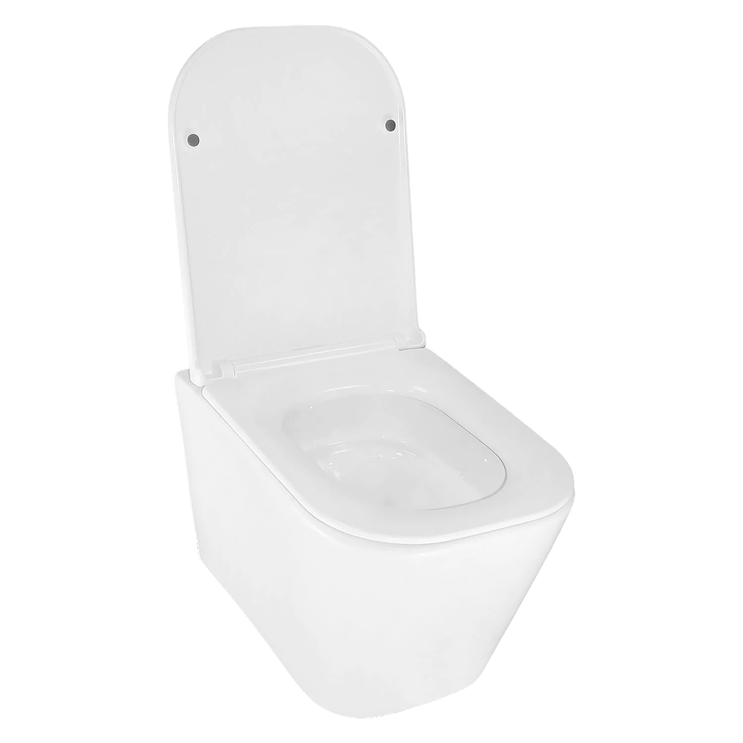 Унитаз подвесной Azario ESCONDA 345х490х350 безободковый, смыв «Скрытое Торнадо», с быстросъемным сиденьем микролифт (AZ-2805E) — фото №3