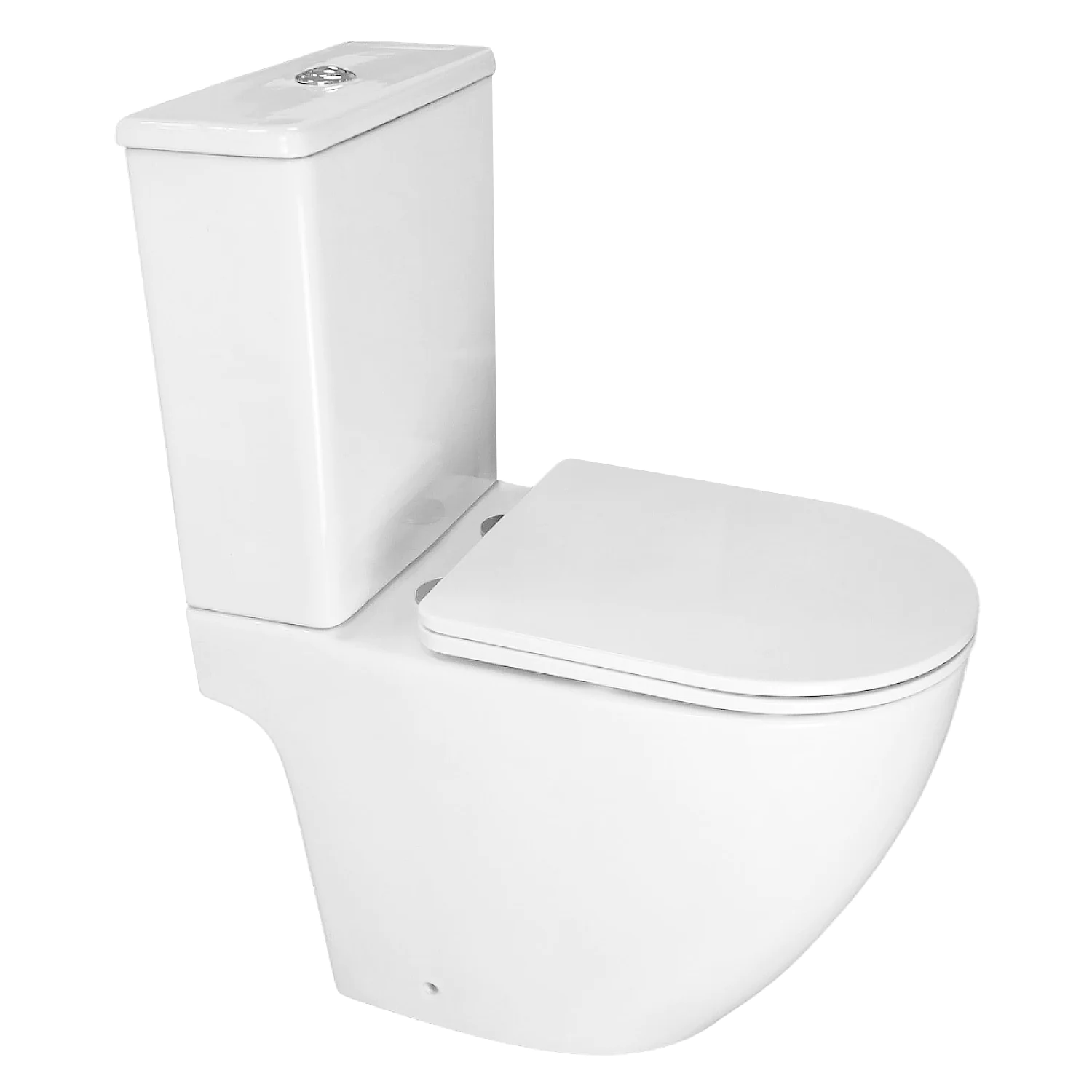 Унитаз-компакт Azario LEVITA 630х385х815 напольный, безободковый, система смыва «Скрытое Торнадо», с быстросъемным сиденьем «Микролифт» ( AZ-2903T) — фото №2