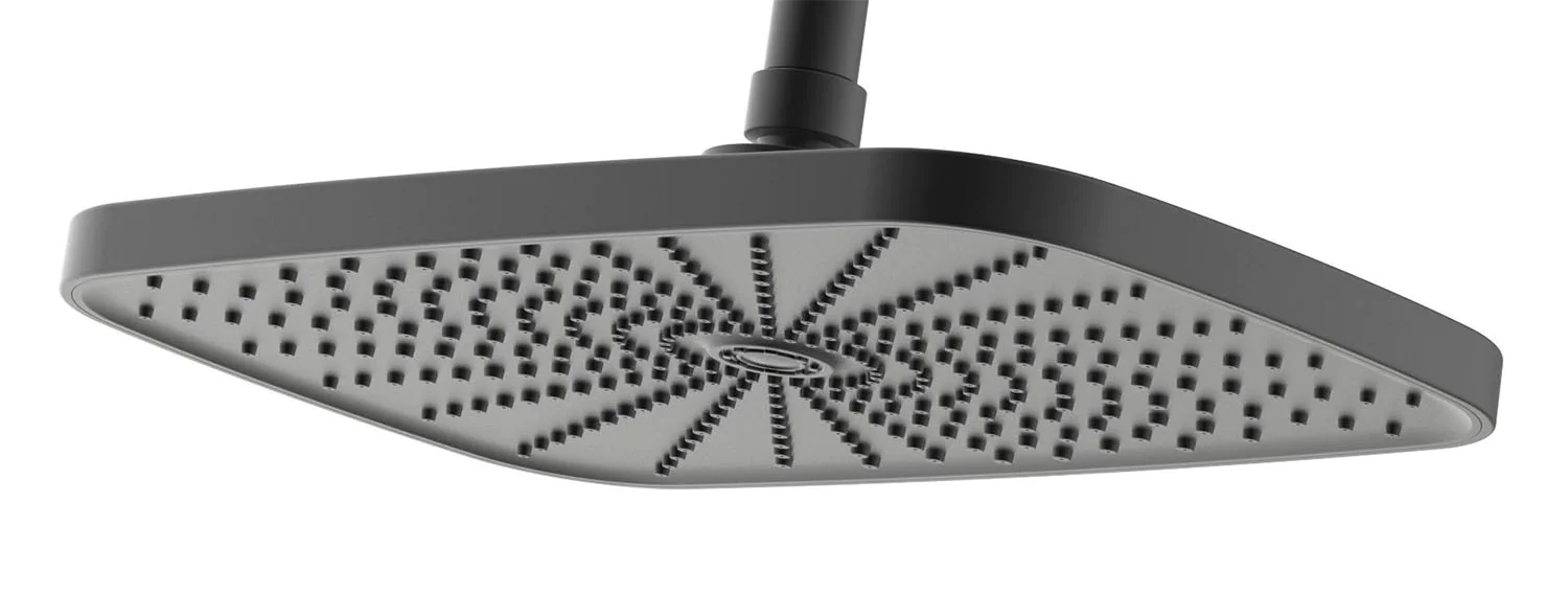 Душевая система Azario Alanti с квадратным тропическим душем, керамический картридж, шланг 150 см, черный матовый (AZ-K2332-1B) — фото №4