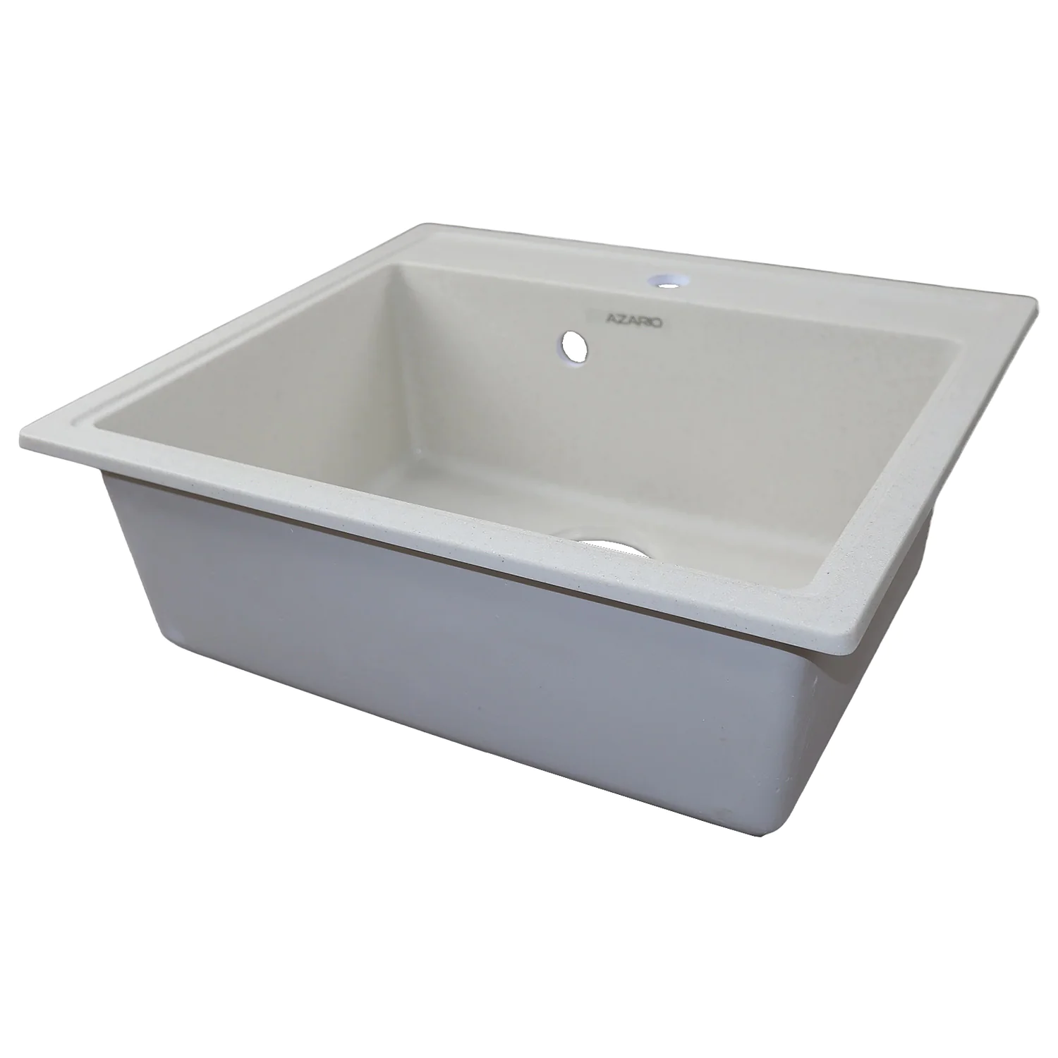 Кухонная мойка AZARIO Onda 565x505x200 искусственный мрамор, сифон в комплекте, цвет бежевый (CS00105220) — фото №2
