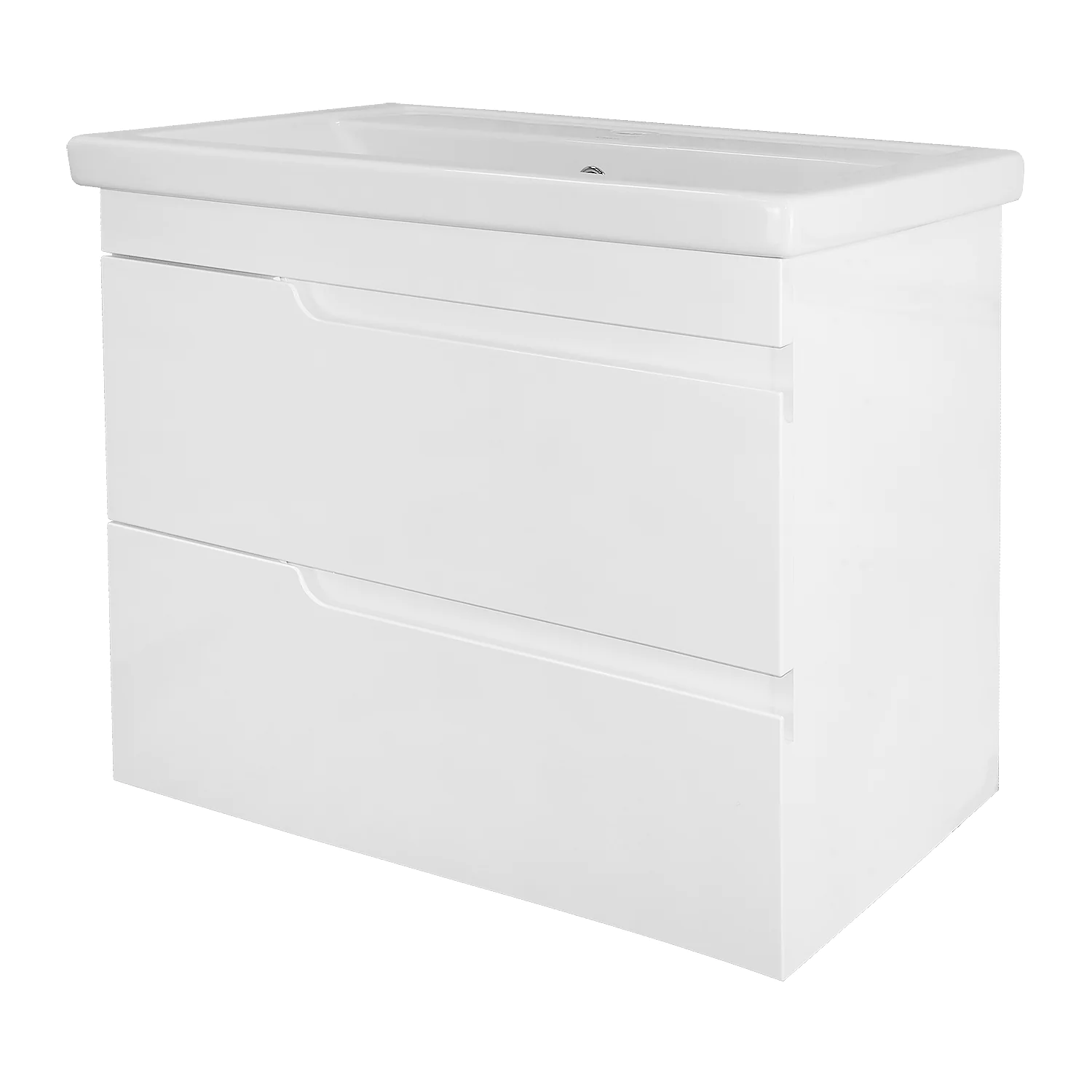 Комплект Тумба Azario KANTRI 70/2 700х460х645 подвесная, с раковиной Фостер 70, белый глянец (CS00097251) — фото №1