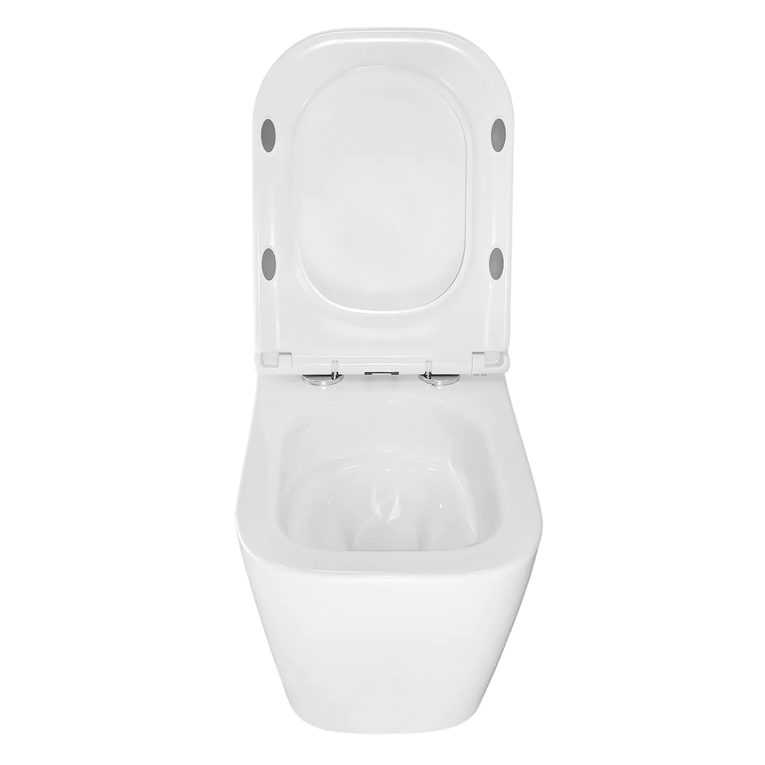 Унитаз подвесной Azario ESCONDA 345х490х350 безободковый, смыв «Скрытое Торнадо», с быстросъемным сиденьем микролифт (AZ-2805E) — фото №5