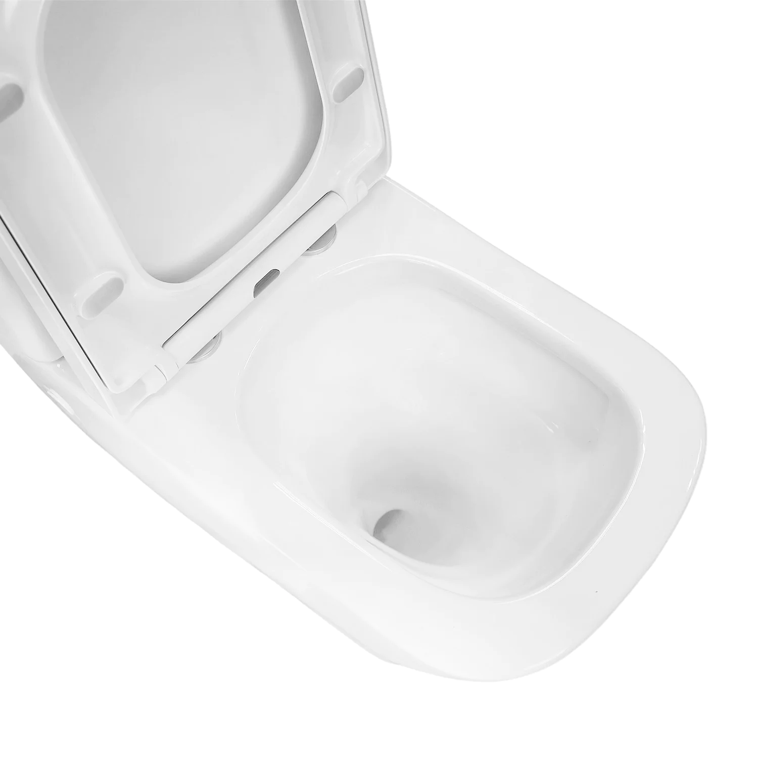 Унитаз-компакт Azario Terra 620х360х810 безободковый, система смыва «Скрытое Торнадо», в комплекте с быстросъемным сиденьем «Микролифт» (AZ-1373AT) — фото №7