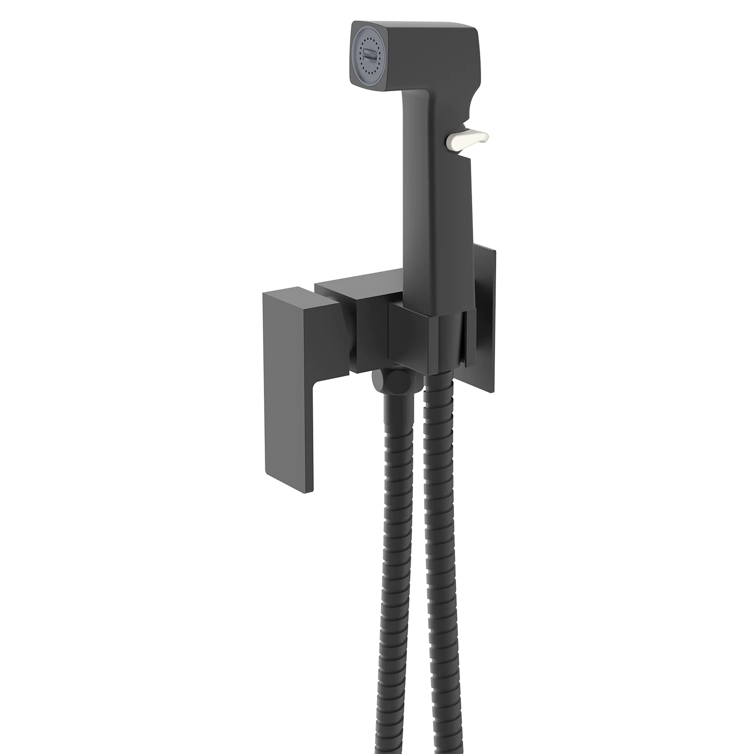 Гигиенический душ Azario Graves со смесителем, керамический картридж, скрытый монтаж, шланг 150 см, черный матовый (AZ-KFX03B) — фото №1