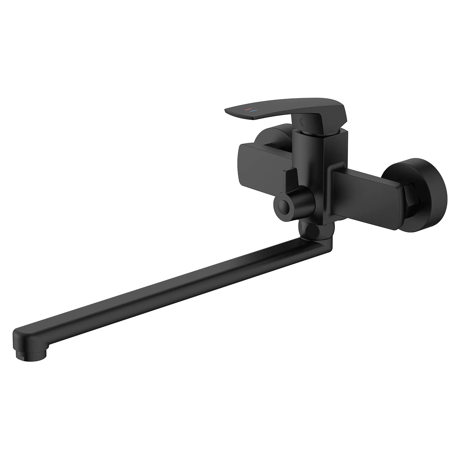 Смеситель для ванны Azario Conda керамический картридж, длинный излив, с ручным душем, шланг 150 см, черный матовый (AZ-K1711B) — фото №2