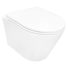 Унитаз подвесной Azario VELA 360х480х360 безободковый, система смыва «Торнадо», с быстросъемным сиденьем микролифт (AZ-2480)