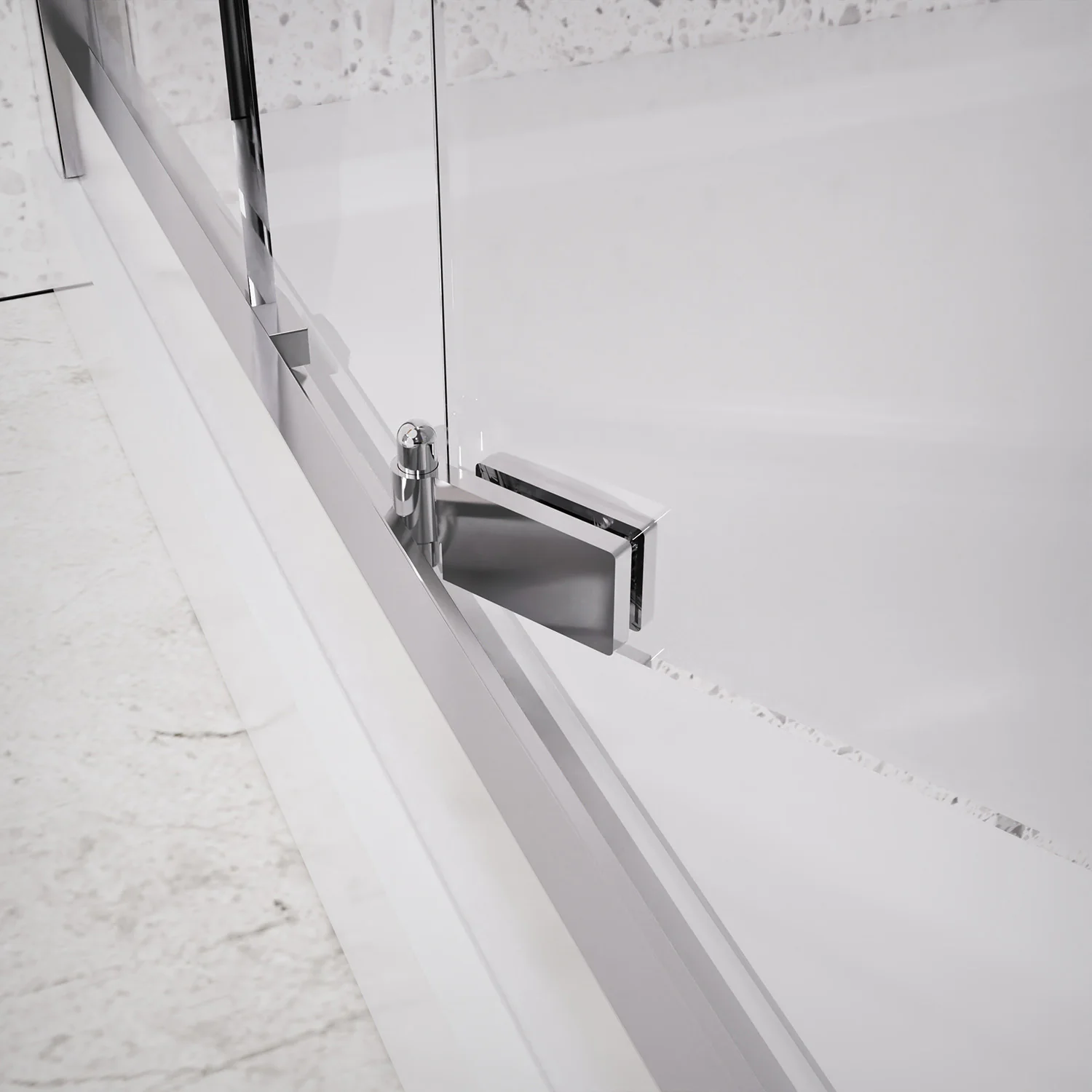 Душевое ограждение Azario MONAKO 1000х1000х1950 сдвижная дверь, прозрачное стекло 6 мм, профиль черный матовый (AZ-L47-100-MB-CL) — фото №7