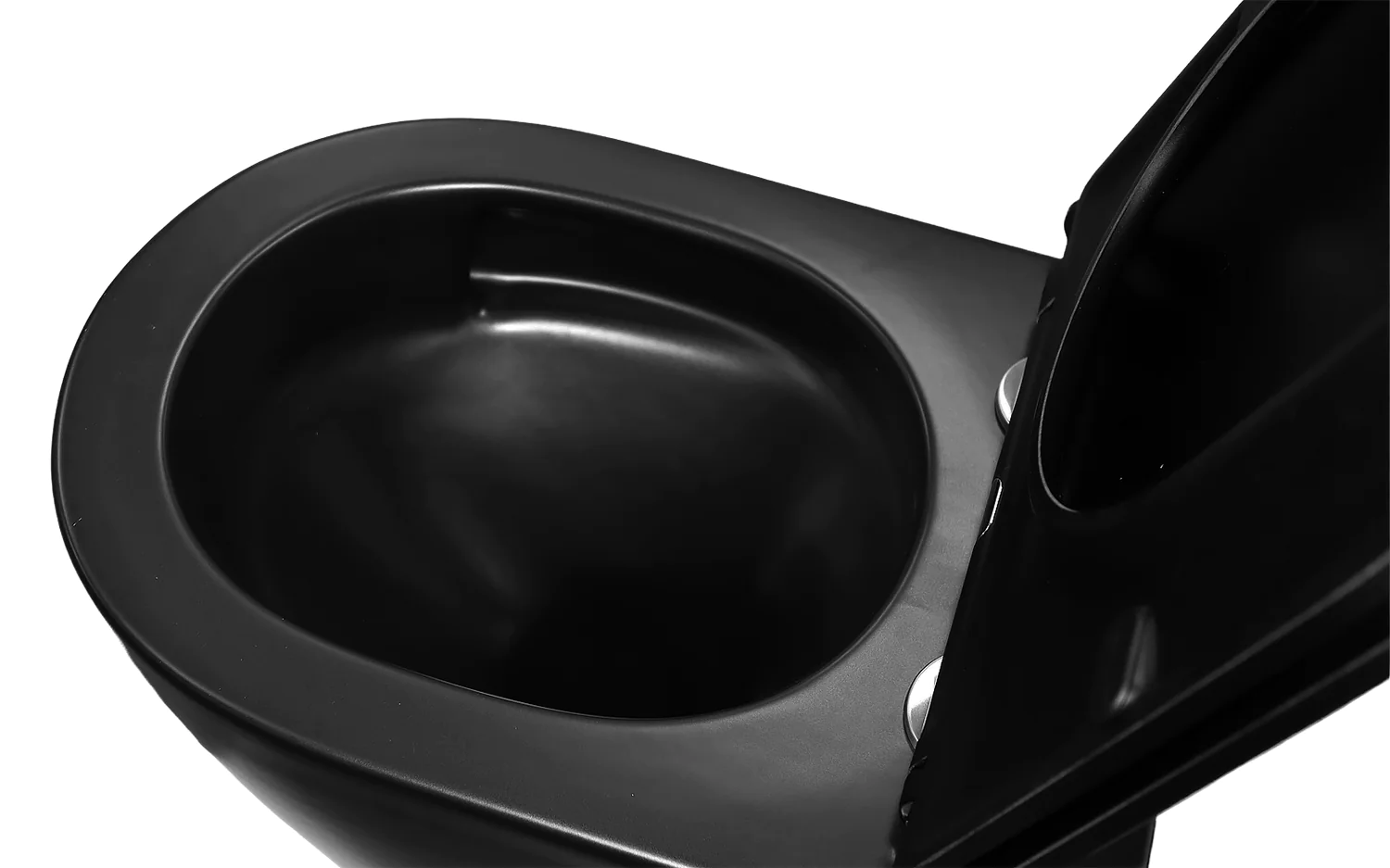 Унитаз подвесной Azario Grado 370х490х360 безободковый, слив «Скрытое Торнадо», с быстросъемным сидением микролифт, черный матовый (AZ-0046-UQ3-MB) — фото №6