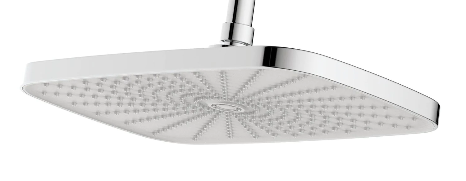 Душевая система Azario Alanti с квадратным тропическим душем, керамический картридж, шланг 150 см, хром (AZ-K2332-1) — фото №4