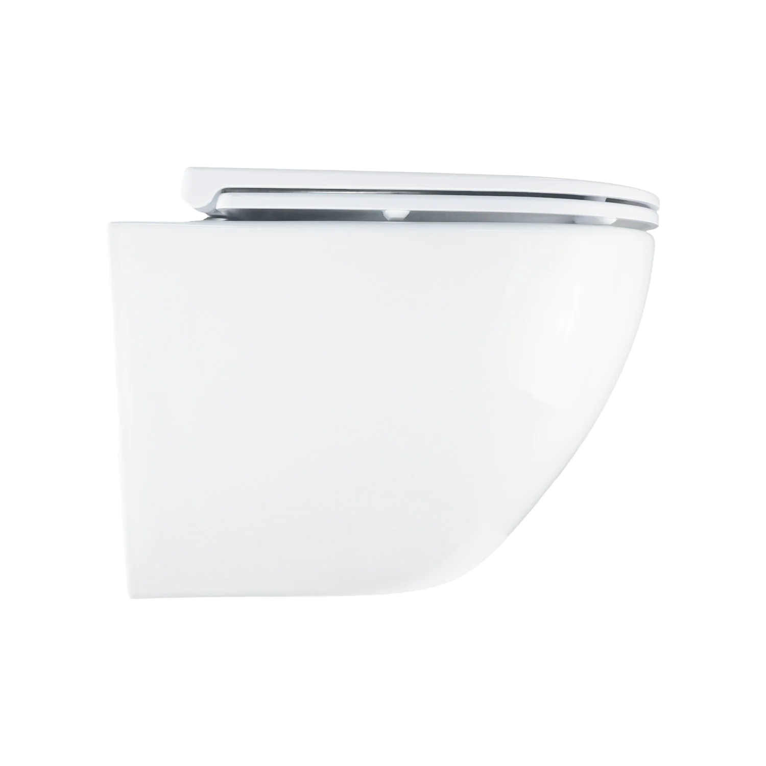 Унитаз подвесной Azario ADAGIO 360х485х365 безободковый, система смыва «Скрытое Торнадо», с быстросъемным сиденьем «Микролифт» (AZ-5177T-WHT) — фото №2