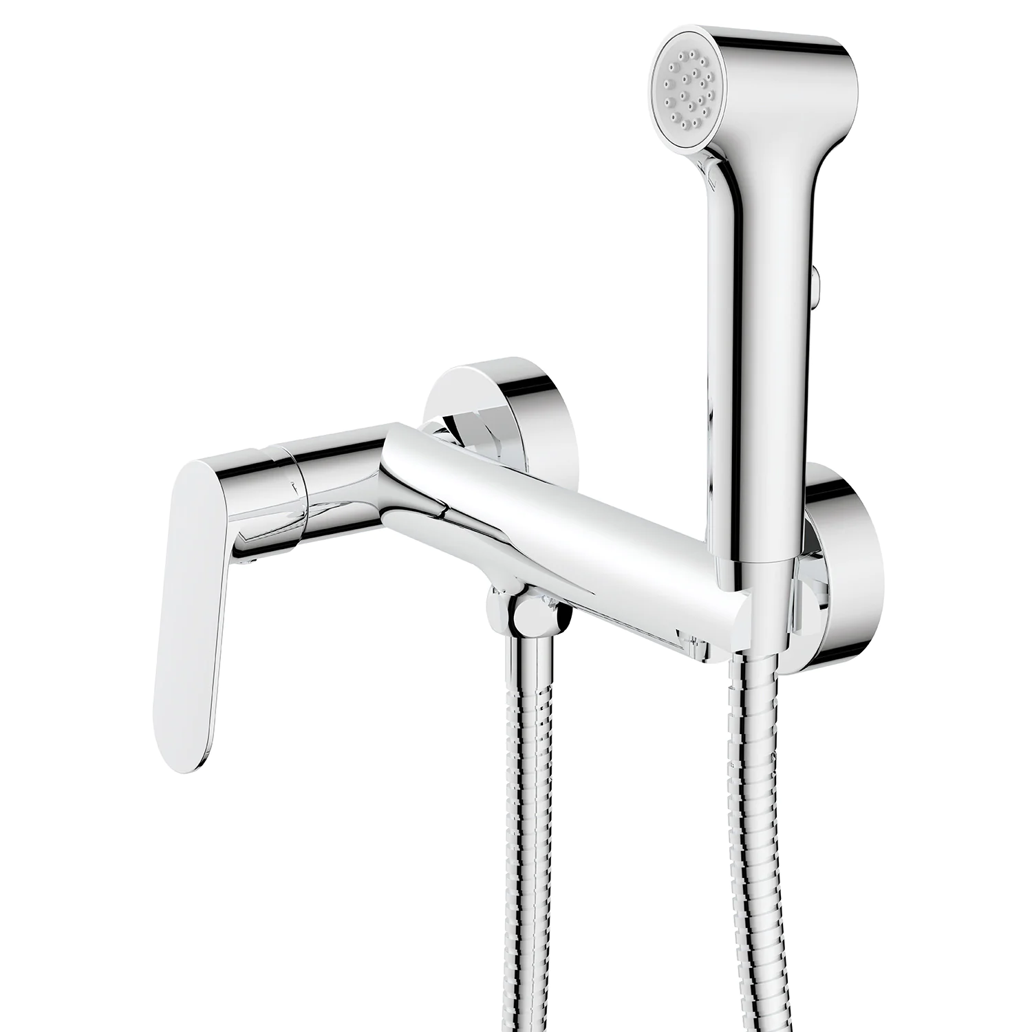 Гигиенический душ Azario Alanti со смесителем, керамический картридж, однорычажный, шланг 150 см, хром (AZ-K2532) — фото №1