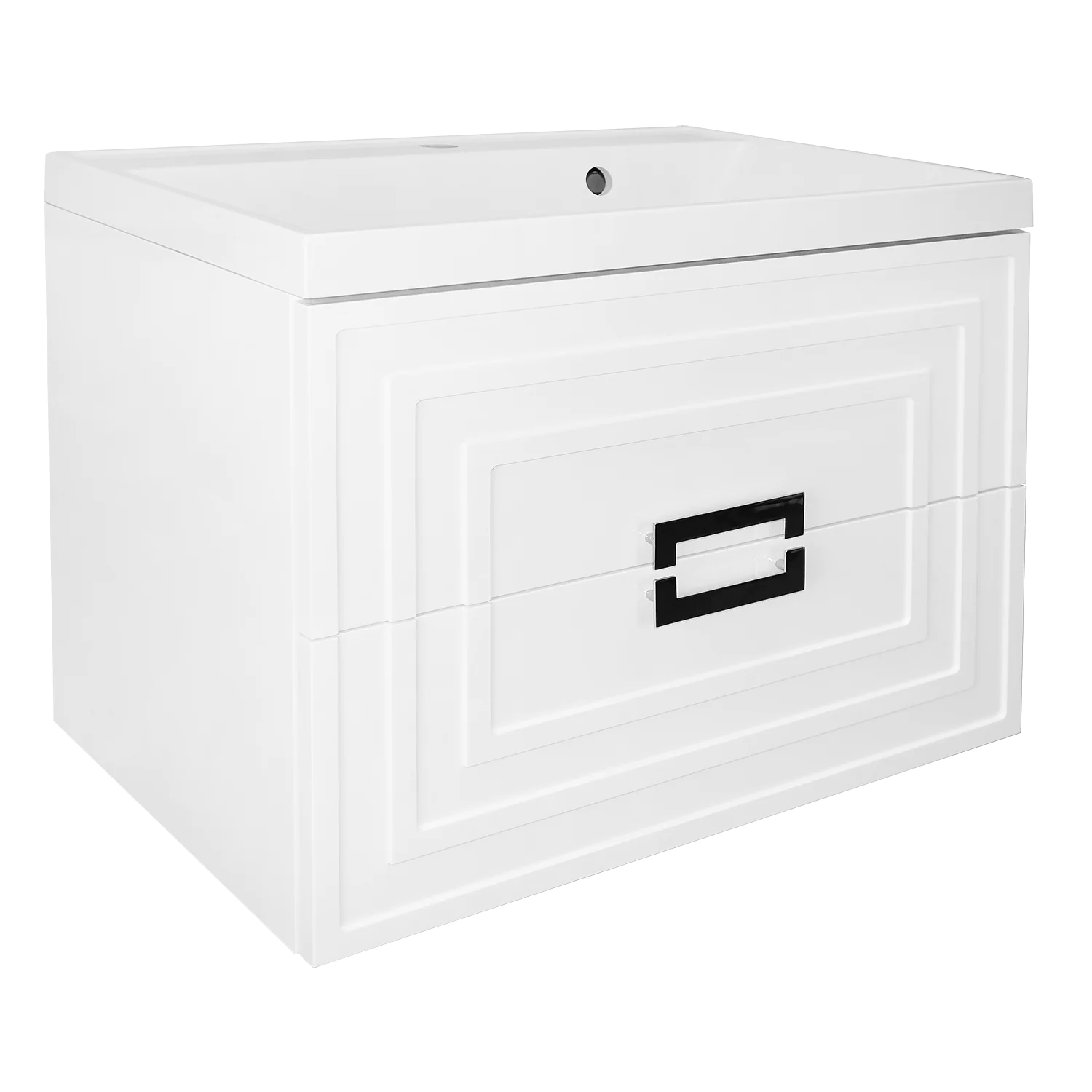 Комплект Тумба Azario ARMARIO 70/2 700х450х585 подвесная, с раковиной CLASSIK 70, белый глянцевый (CS00096970) — фото №1