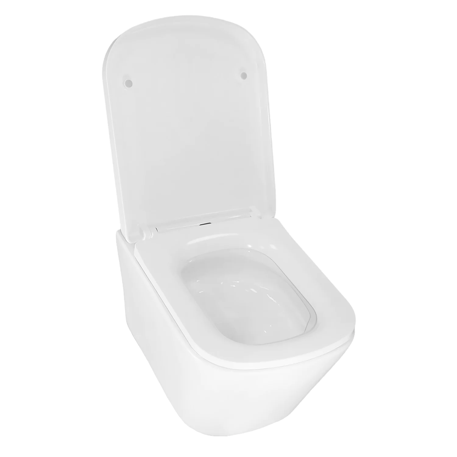 Унитаз подвесной Azario Vesper 360х510х365 безободковый, слив «Скрытое Торнадо», с быстросъемным сиденьем микролифт (AZ-1373WH) — фото №3