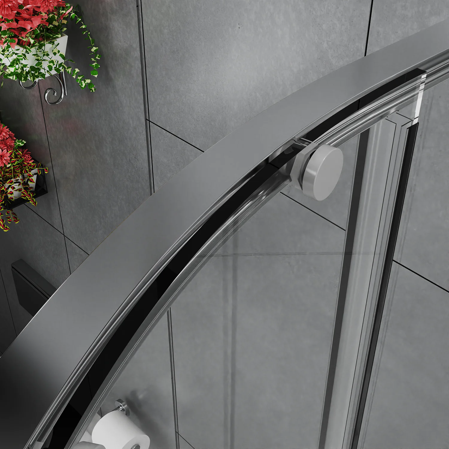 Душевое ограждение Azario SHANGHAI 900х900х1950 четверть круга, прозрачное стекло 6 мм, профиль черный матовый (AZ-S43-90-MB-CL) — фото №4