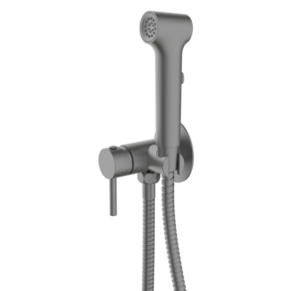 Гигиенический душ Azario Nyons со смесителем, скрытый монтаж, шланг 150 см, графит (AZ-KFX02GR)