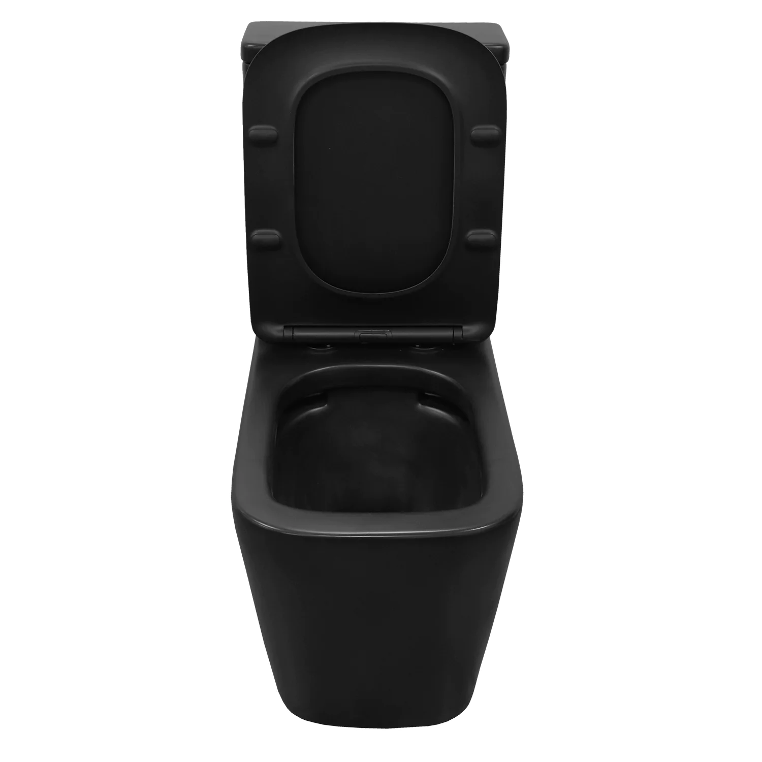 Унитаз-компакт Azario Black King 370х640х810 безободковый, с быстросъемным сиденьем микролифт, черный матовый (AZ-8303D) — фото №5