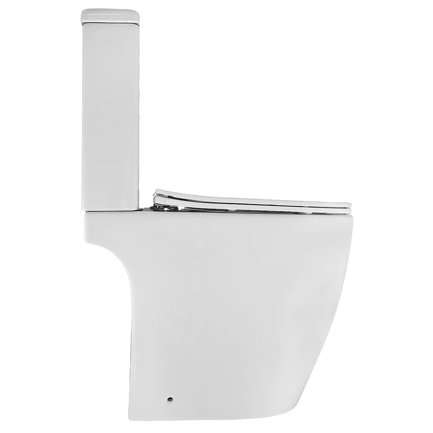 Унитаз-компакт Azario LEO TORNADO FLUSHING 360х595х820 напольный, безободковый, слив «Торнадо», в комплекте с быстросъемным сиденьем микролифт (AZ-1253CT) — фото №7