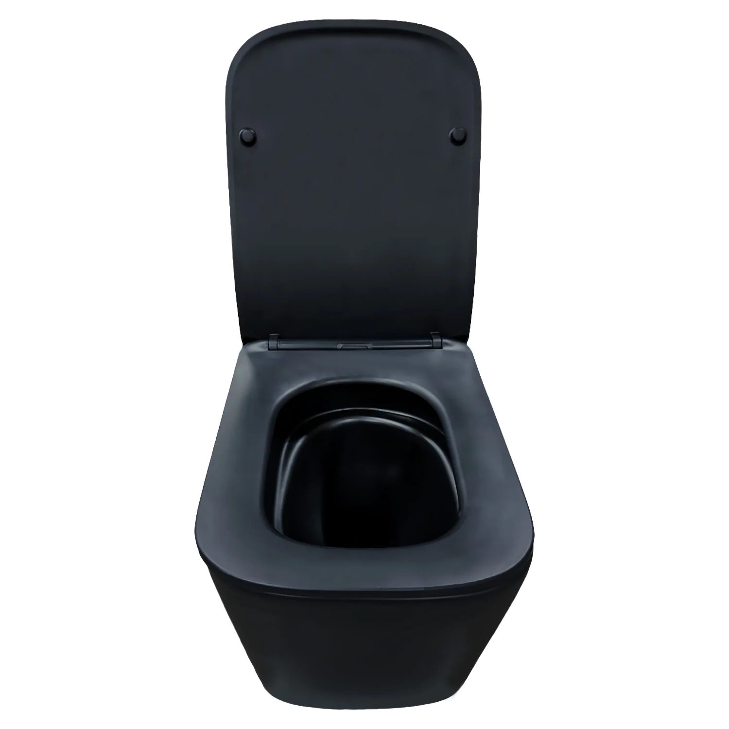 Унитаз подвесной Azario Cascad-Black 360х520х365 безободковый, система смыва «скрытое Торнадо», с быстросъемным сиденьем «Микролифт», черный матовый (AZ-2303A-MB) — фото №3