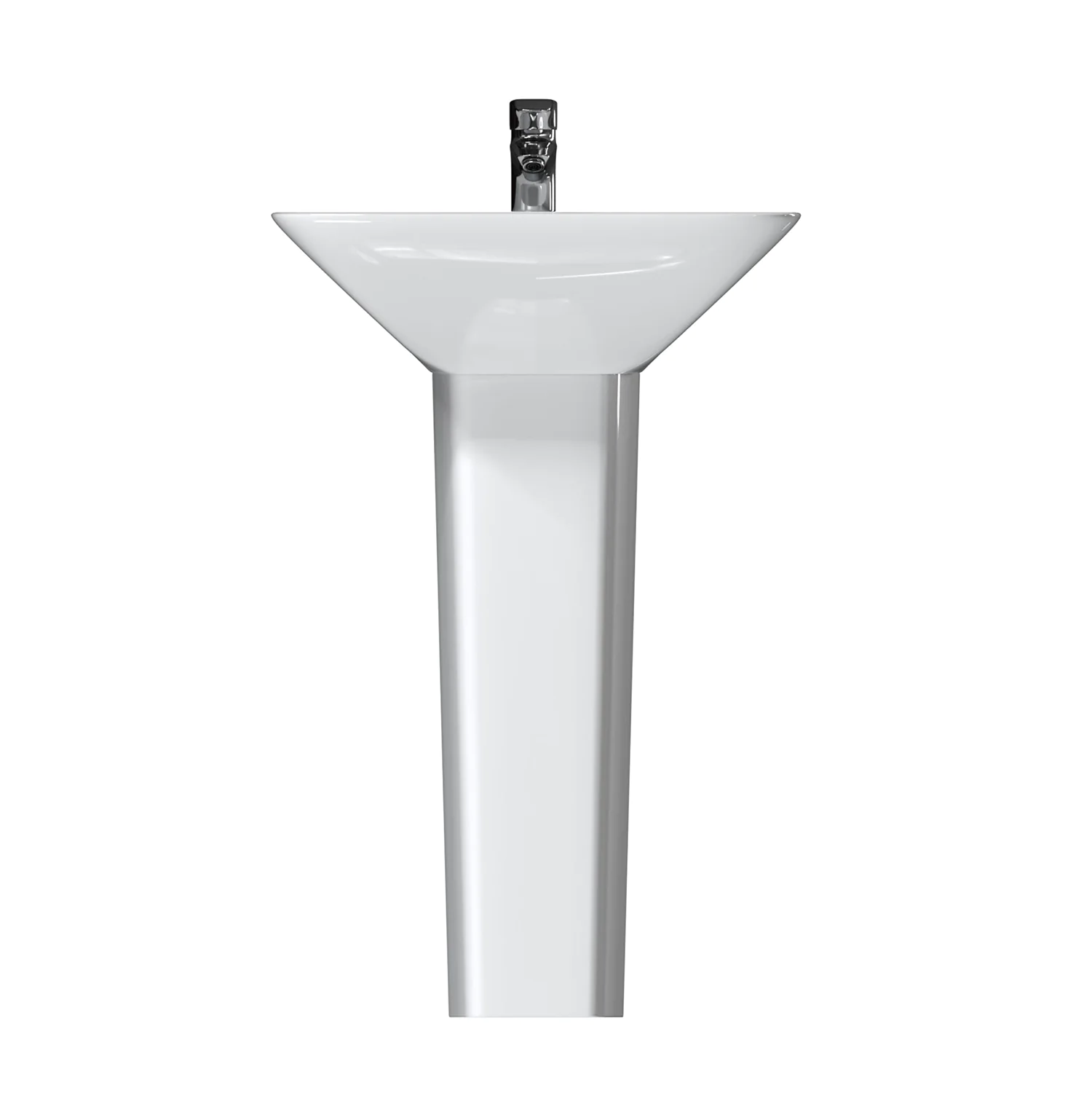 Раковина Azario SETA 560х470х830 на пьедестале, белый (AZ-5002) — фото №2