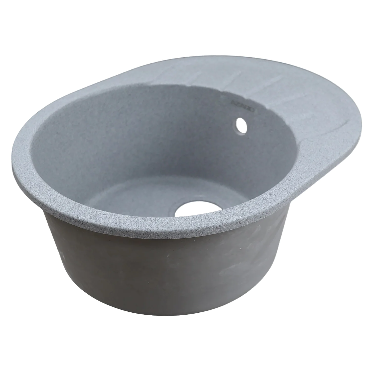 Кухонная мойка AZARIO Canto 570x440x190 искусственный мрамор, с «крылом», сифон в комплекте, цвет серый (CS00105248) — фото №2