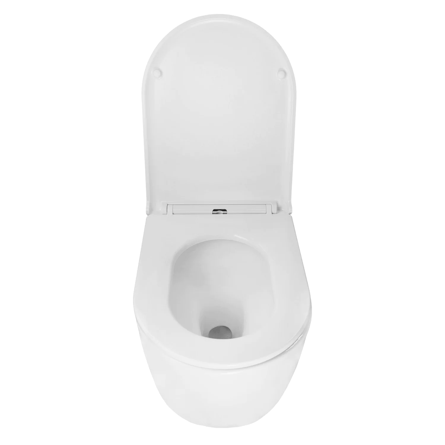 Унитаз подвесной Azario NATA 360х515х350 безободковый, система смыва «Скрытое Торнадо», с быстросъемным сиденьем «Микролифт» (AZ-5102T-WHT) — фото №5