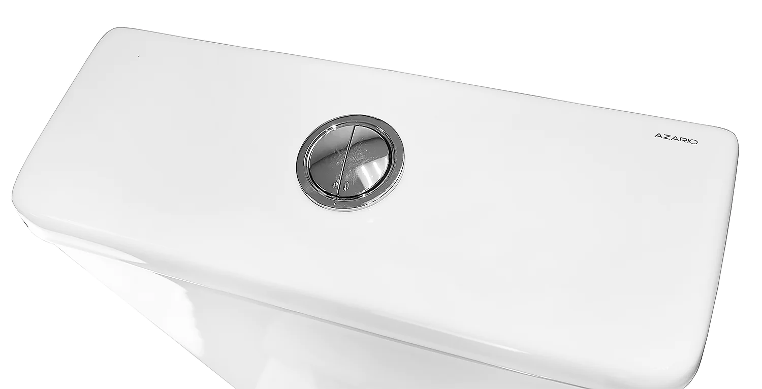 Унитаз-компакт Azario Quadro 340х605х810 напольный, безободковый, с быстросъемным сиденьем микролифт, дюропласт (AZ-2175-1) — фото №10