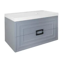 Комплект Тумба Azario ARMARIO 70/2 700х450х585 подвесная, с раковиной CLASSIK 70, серый матовый (CS00096963)
