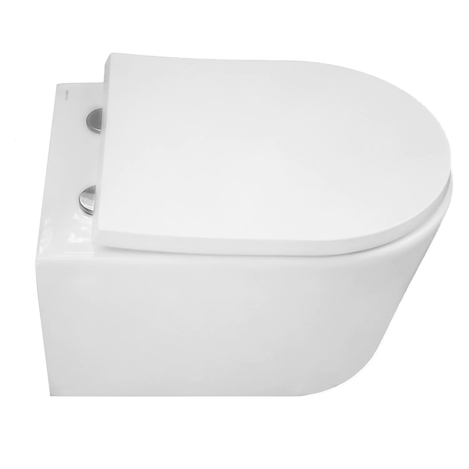 Унитаз подвесной Azario Velo 490х360х360 безободковый, система смыва «Скрытое Торнадо», с быстросъемным сиденьем «Микролифт» (AZ-1273WHD) — фото №2