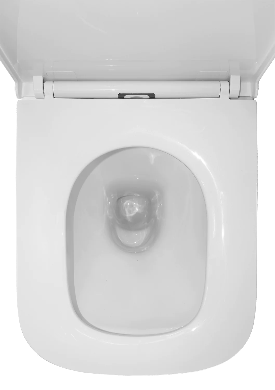 Унитаз-компакт Azario Quadro 340х605х810 напольный, безободковый, с быстросъемным сиденьем микролифт, дюропласт (AZ-2175-1) — фото №8