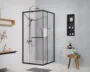 Душевое ограждение Azario MONAKO 900х900х1950 сдвижная дверь, прозрачное стекло 6 мм, профиль черный матовый (AZ-L47-90-MB-CL) — фото №8