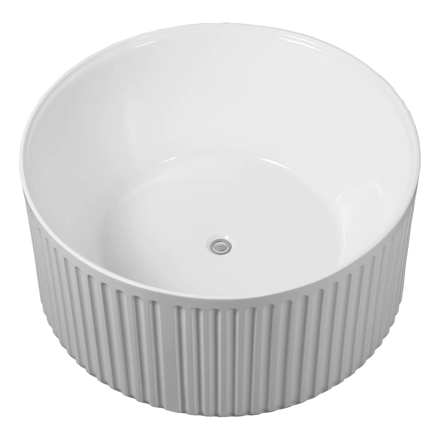 Ванна акриловая Azario GAMMA 1500x1500x580 отдельностоящая, круглая, рифленая, в комплекте с сифоном и металлической рамой, цвет белый (AZ-6707) — фото №1