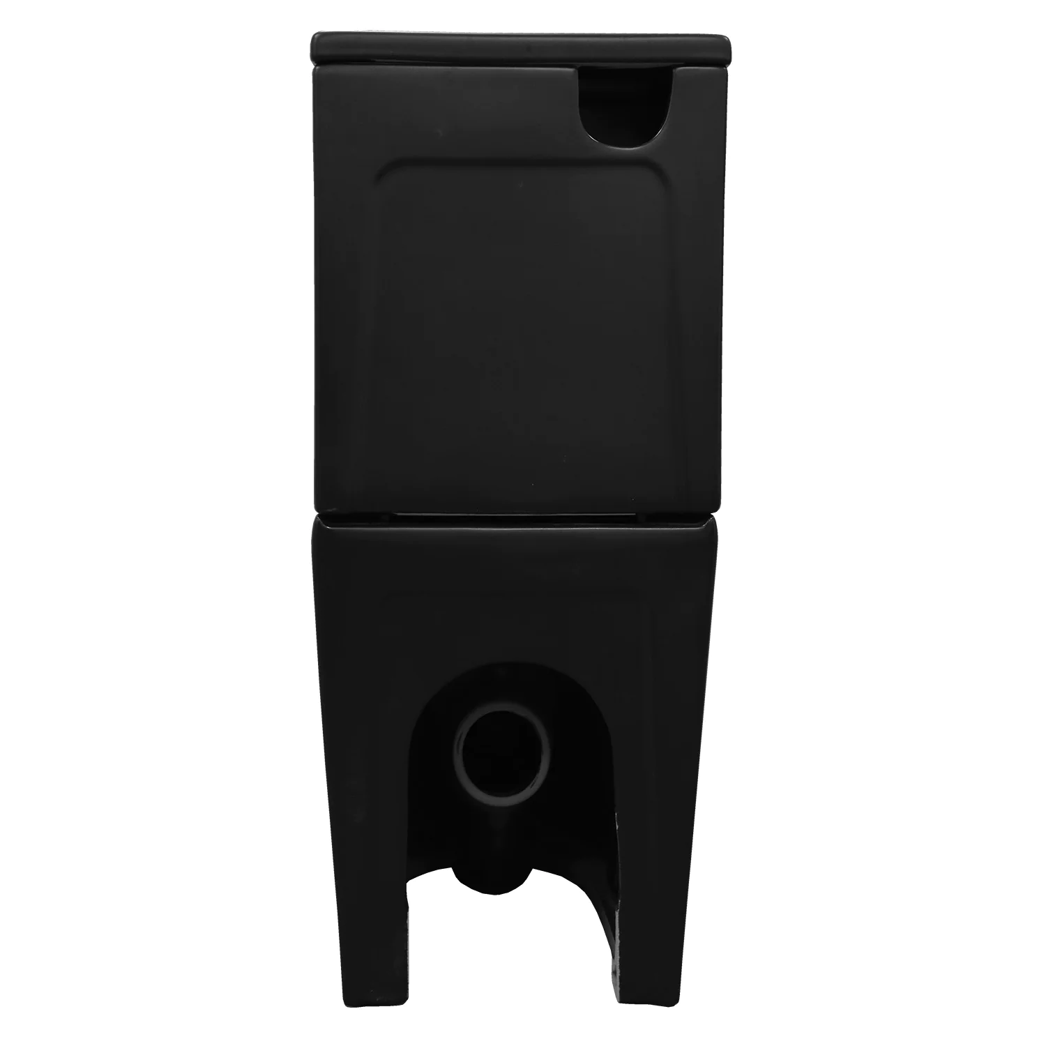 Унитаз-компакт Azario Black King 370х640х810 безободковый, с быстросъемным сиденьем микролифт, черный матовый (AZ-8303D) — фото №10