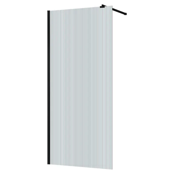 Душевая перегородка Azario Walk-in 900х1950 рифленое стекло 8 мм, профиль черный матовый (AZ-251-90-MB-CRF)