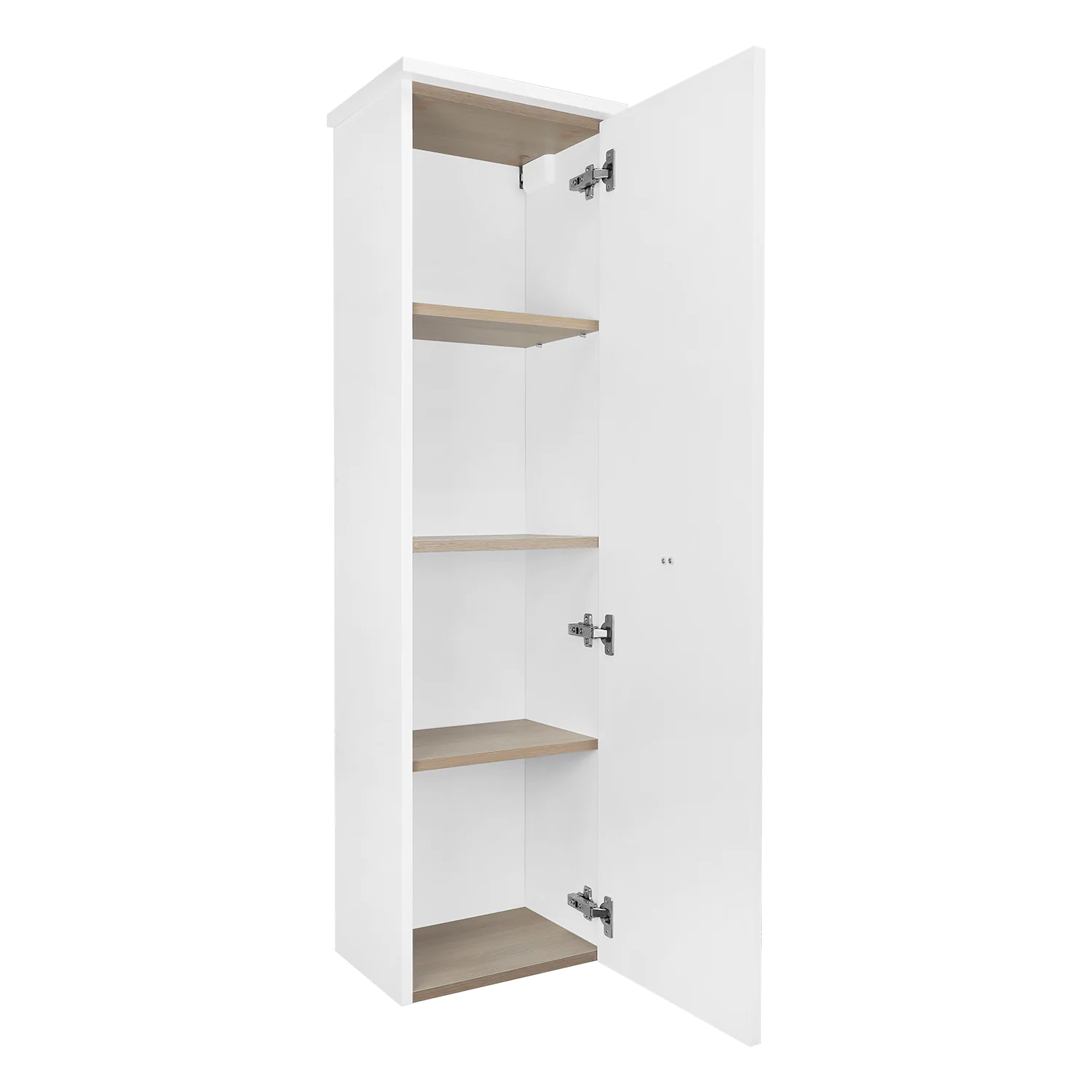 Пенал подвесной Azario LAURA 400х330х1350 правосторонний, белый глянцевый, фурнитура хром (CS00096956) — фото №2