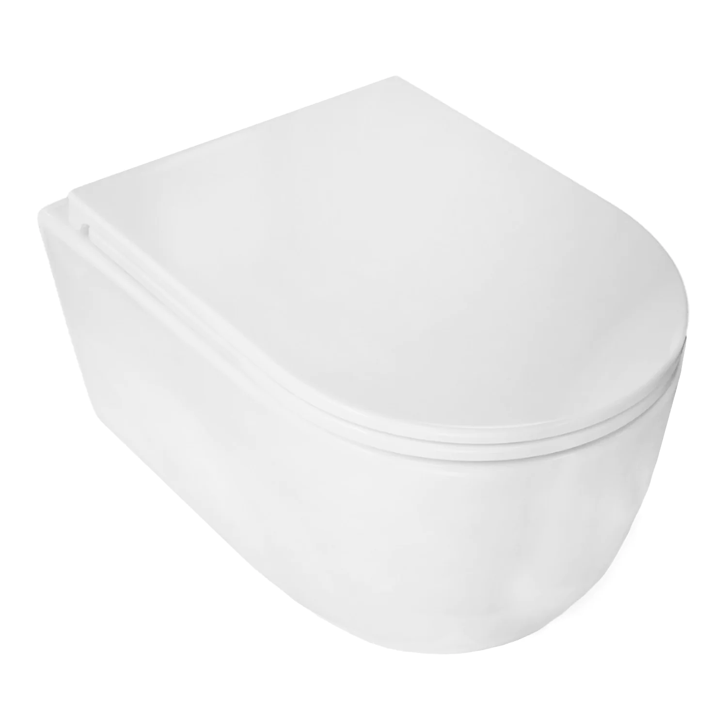 Унитаз подвесной Azario NATA 360х515х350 безободковый, система смыва «Скрытое Торнадо», с быстросъемным сиденьем «Микролифт» (AZ-5102T-WHT) — фото №2