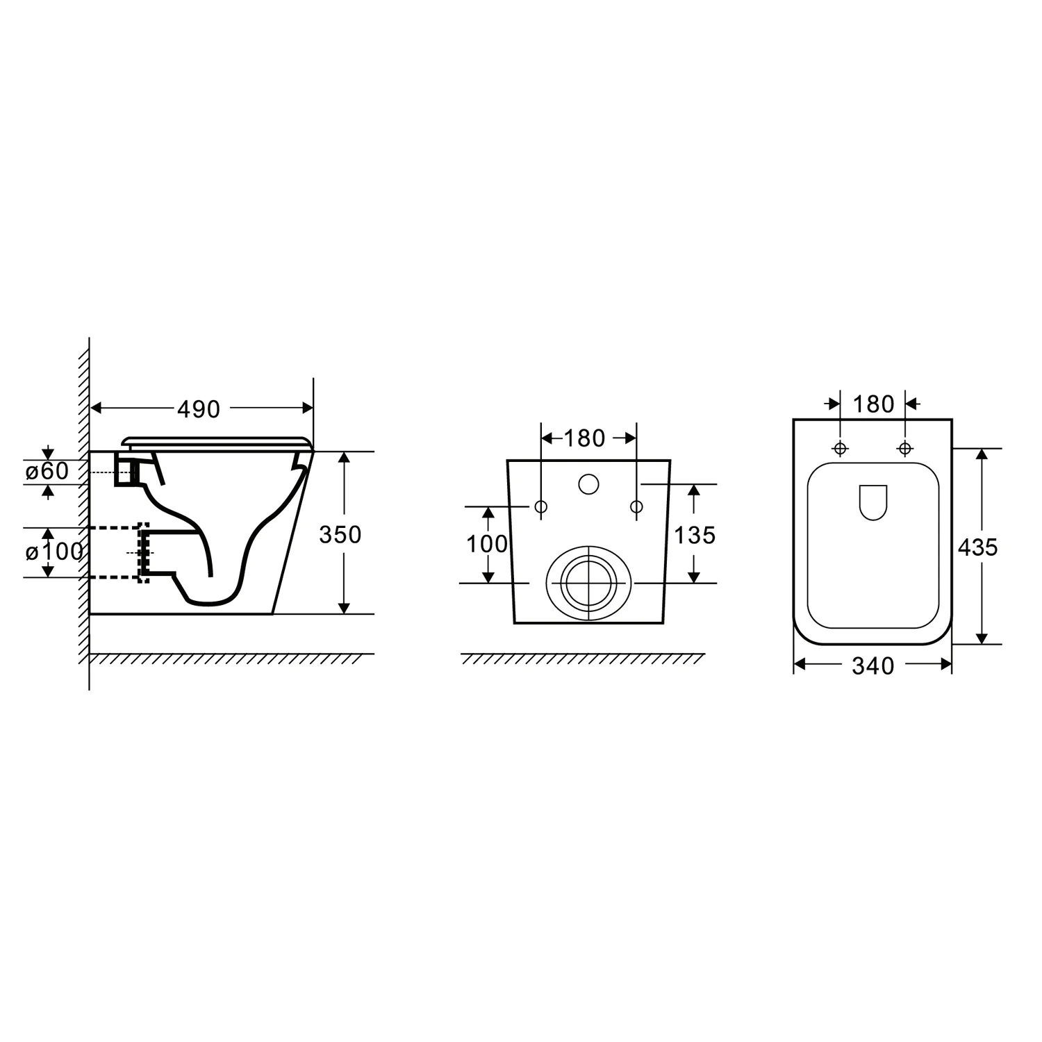 Унитаз подвесной Azario PRO 340х490х350 безободковый, в комплекте с быстросъемным сидением микролифт (PRO-002) — фото №12