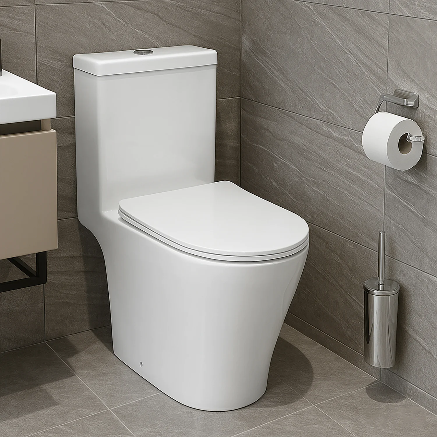 Унитаз-моноблок Azario Prime 373х645х765 напольный, безободковый , с быстросъемным сиденьем «Микролифт» (AZ-1363OP) — фото №15