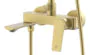 Душевая система Azario Lursy с квадратным тропическим душем, керамический картридж, шланг 150 см, золото матовое (AZ-K2349MG) — фото №2