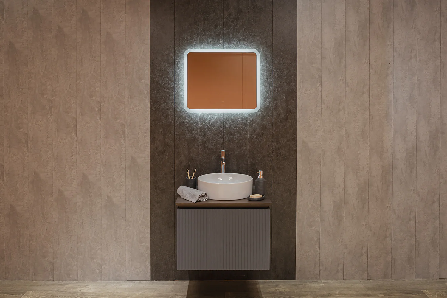 Зеркало AZARIO Stiv — Lite 700х500 открытая подсветка, cенсорный выключатель, холодный свет (LED-00002779) — фото №3