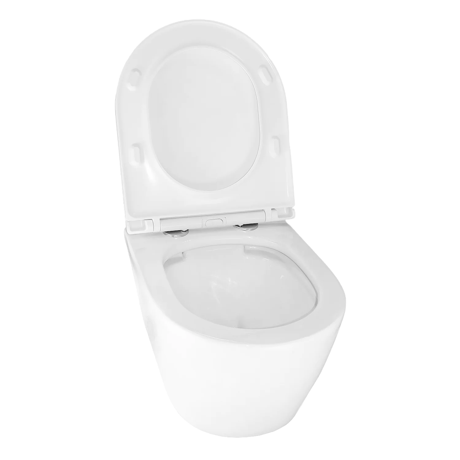 Сет: Инсталляция для подвесного унитаза AZARIO FORTE + подвесной унитаз Azario UNO ТОРНАДО безободковый, слив «Скрытое Торнадо» + Кнопка смыва AZARIO FORTE, хром глянцевый (AZ-100-100F+AZ-2380+AZ-100-020F) — фото №9