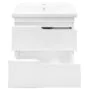 Комплект Тумба Azario KANTRI 60/2 605х405х650 подвесная, с раковиной Фостер 60, белый глянец (CS00097248) — фото №4